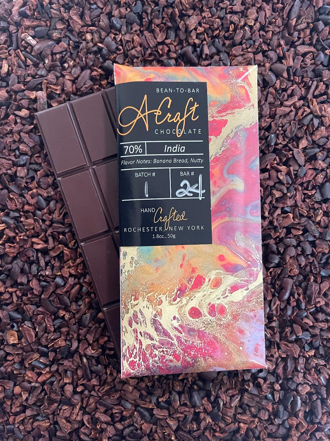 70% India Dark Chocolate Bar, Anamalai Estate